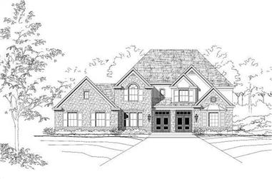 5-Bedroom, 4319 Sq Ft Country Home Plan - 156-1653 - Main Exterior