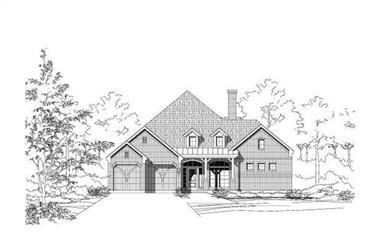 3-Bedroom, 2834 Sq Ft Country House Plan - 156-1658 - Front Exterior