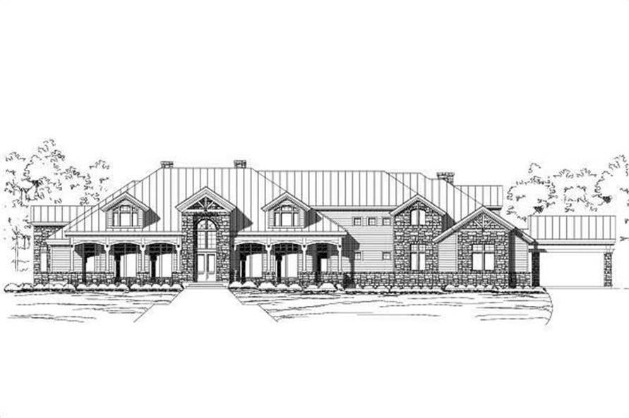 6-Bedroom, 8893 Sq Ft Country Home Plan - 156-1668 - Main Exterior