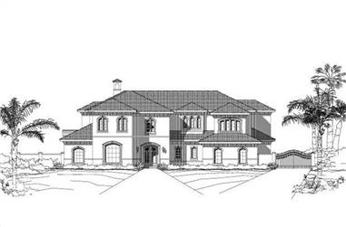 4-Bedroom, 7950 Sq Ft Luxury House Plan - 156-1671 - Front Exterior
