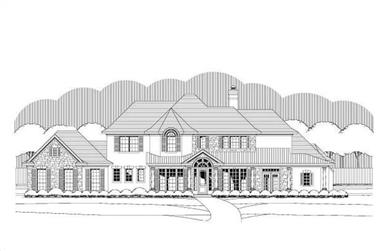 4-Bedroom, 4340 Sq Ft Country House Plan - 156-1684 - Front Exterior