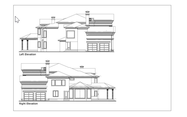 Home Plan Elevations of this 6-Bedroom,8662 Sq Ft Plan -156-1686
