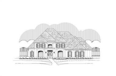 5-Bedroom, 5433 Sq Ft Luxury House Plan - 156-1694 - Front Exterior