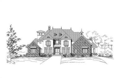 5-Bedroom, 6504 Sq Ft Luxury House Plan - 156-1697 - Front Exterior