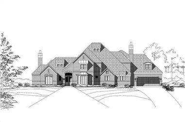 4-Bedroom, 5504 Sq Ft Luxury House Plan - 156-1698 - Front Exterior