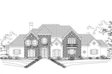 5-Bedroom, 5079 Sq Ft Country Home Plan - 156-1700 - Main Exterior