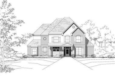 5-Bedroom, 4308 Sq Ft Luxury House Plan - 156-1707 - Front Exterior