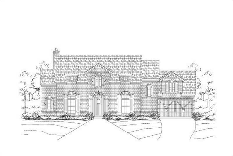 Traditional home (ThePlanCollection: Plan #156-1708)