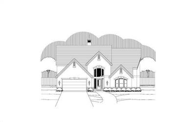 5-Bedroom, 6724 Sq Ft French Home Plan - 156-1726 - Main Exterior