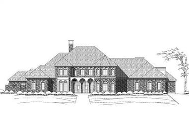 4-Bedroom, 5709 Sq Ft Luxury House Plan - 156-1741 - Front Exterior