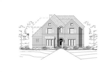 4-Bedroom, 3465 Sq Ft Luxury House Plan - 156-1744 - Front Exterior