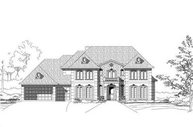4-Bedroom, 4027 Sq Ft Luxury House Plan - 156-1746 - Front Exterior