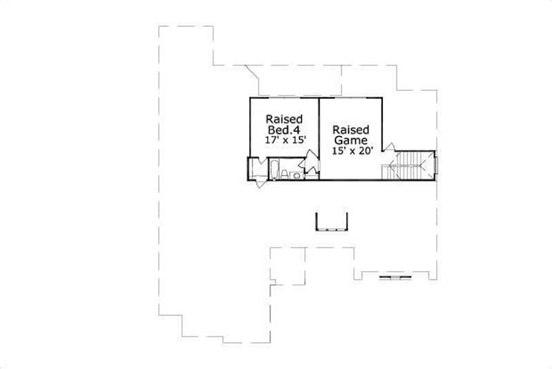 Floor Plan Second Story of Luxury Plan #156-1753