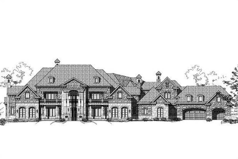 Rendering for Luxury House Plans.