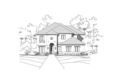 5-Bedroom, 3299 Sq Ft Traditional Home Plan - 156-1767 - Main Exterior