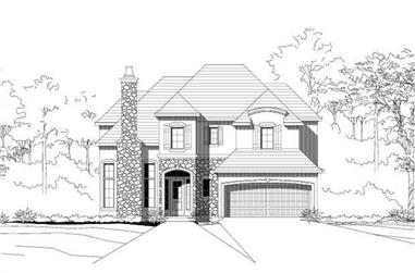 4-Bedroom, 3484 Sq Ft Country House Plan - 156-1773 - Front Exterior