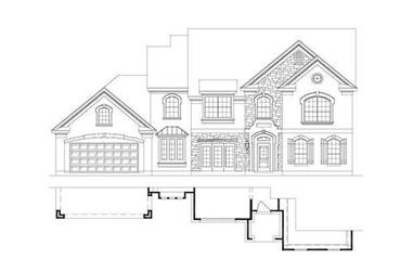 5-Bedroom, 3345 Sq Ft Country Home Plan - 156-1774 - Main Exterior