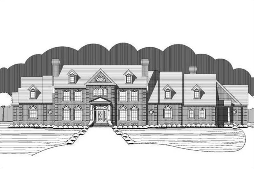 5-Bedroom, 7847 Sq Ft Luxury House Plan - 156-1791 - Front Exterior