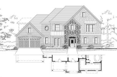 4-Bedroom, 4080 Sq Ft Country House Plan - 156-1792 - Front Exterior