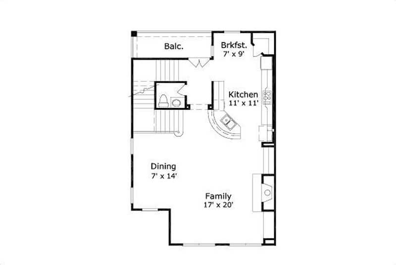 Floor Plan Third Story of Mediterranean Plan #156-1814