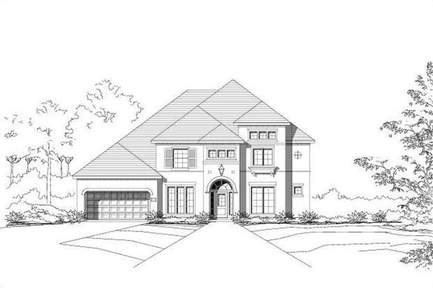 4-Bedroom, 4001 Sq Ft Luxury House Plan - 156-1831 - Front Exterior