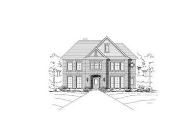 4-Bedroom, 3233 Sq Ft Traditional Home Plan - 156-1865 - Main Exterior