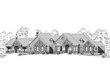 5-Bedroom, 5888 Sq Ft Country Home Plan - 156-1867 - Main Exterior