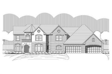 4-Bedroom, 3734 Sq Ft Luxury House Plan - 156-1877 - Front Exterior