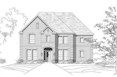 4-Bedroom, 3499 Sq Ft Luxury House Plan - 156-1884 - Front Exterior