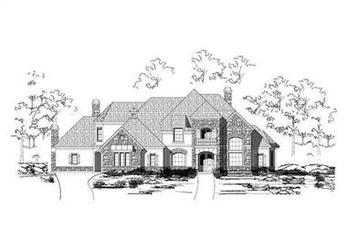 5-Bedroom, 5273 Sq Ft Country House Plan - 156-1891 - Front Exterior