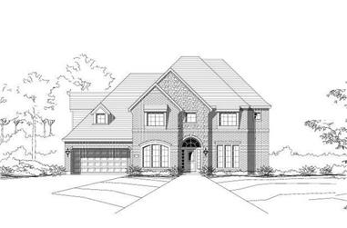 4-Bedroom, 4079 Sq Ft Luxury House Plan - 156-1892 - Front Exterior