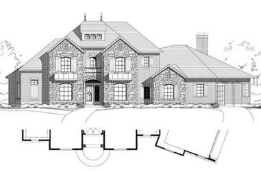 4-Bedroom, 4404 Sq Ft Country House Plan - 156-1894 - Front Exterior