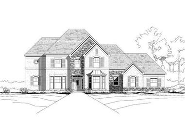 4-Bedroom, 3840 Sq Ft Country House Plan - 156-1896 - Front Exterior