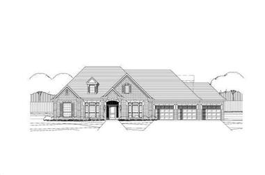 4-Bedroom, 2956 Sq Ft Ranch House Plan - 156-1903 - Front Exterior