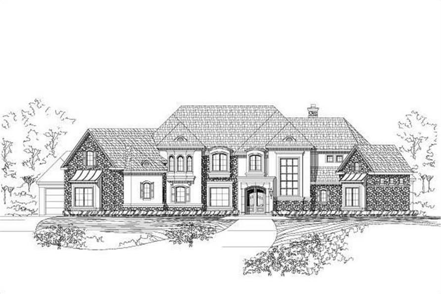 4-Bedroom, 6230 Sq Ft Country Home Plan - 156-1907 - Main Exterior