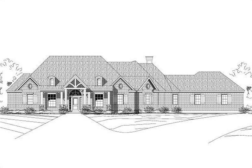 Front elevation of Country home (ThePlanCollection: House Plan #156-1913)