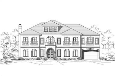 4-Bedroom, 4461 Sq Ft Country House Plan - 156-1916 - Front Exterior
