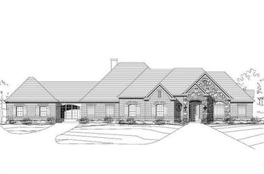 4-Bedroom, 3496 Sq Ft Country House Plan - 156-1929 - Front Exterior