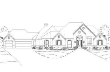 3-Bedroom, 2757 Sq Ft Ranch House Plan - 156-1961 - Front Exterior
