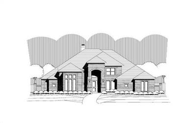 4-Bedroom, 4480 Sq Ft Luxury House Plan - 156-1966 - Front Exterior