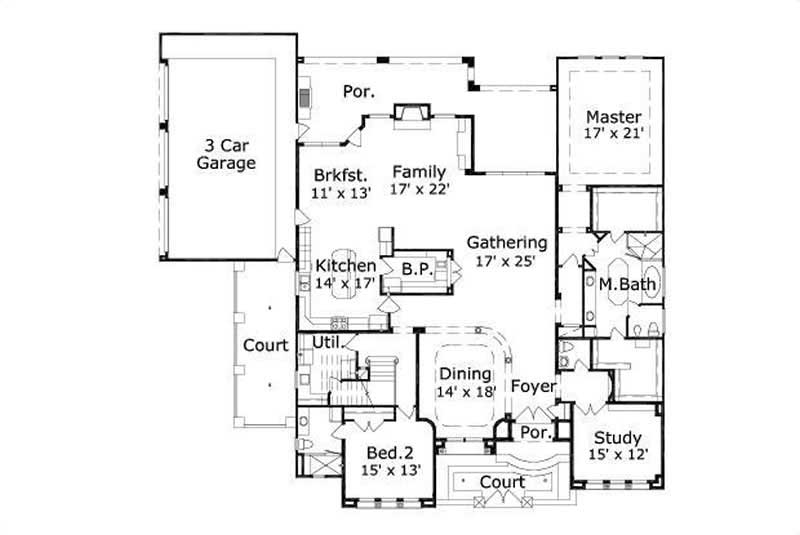 Floor Plan First Story of Plan #156-2005
