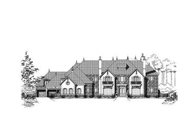7-Bedroom, 15378 Sq Ft French House Plan - 156-2008 - Front Exterior