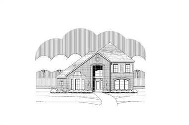4-Bedroom, 3414 Sq Ft Luxury House Plan - 156-2031 - Front Exterior