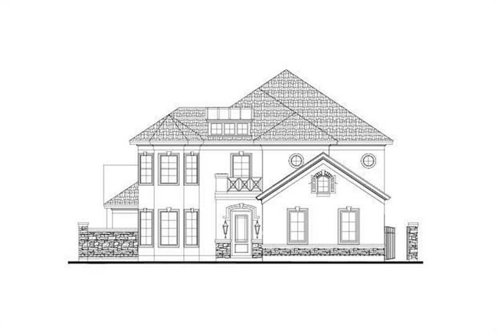 Front elevation of Mediterranean home (ThePlanCollection: House Plan #156-2051)