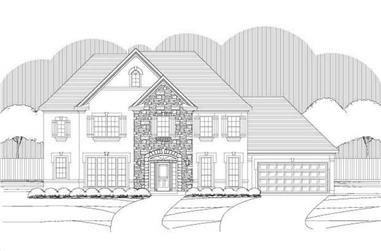 5-Bedroom, 4070 Sq Ft Luxury House Plan - 156-2075 - Front Exterior