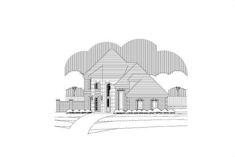 Traditional home (ThePlanCollection: Plan #156-2102)