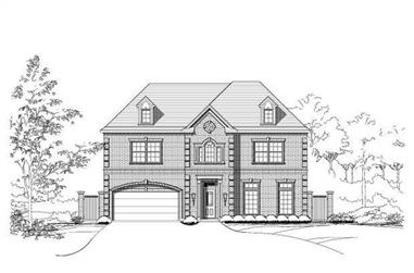 3-Bedroom, 4392 Sq Ft Luxury House Plan - 156-2104 - Front Exterior