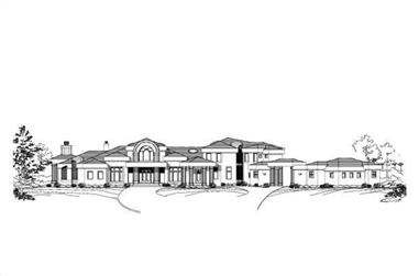 5-Bedroom, 8129 Sq Ft Contemporary Home Plan - 156-2110 - Main Exterior