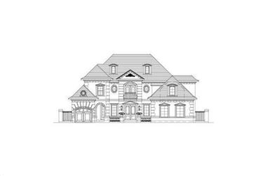 4-Bedroom, 4196 Sq Ft French Home Plan - 156-2113 - Main Exterior