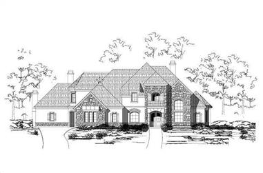 5-Bedroom, 5689 Sq Ft Country House Plan - 156-2118 - Front Exterior